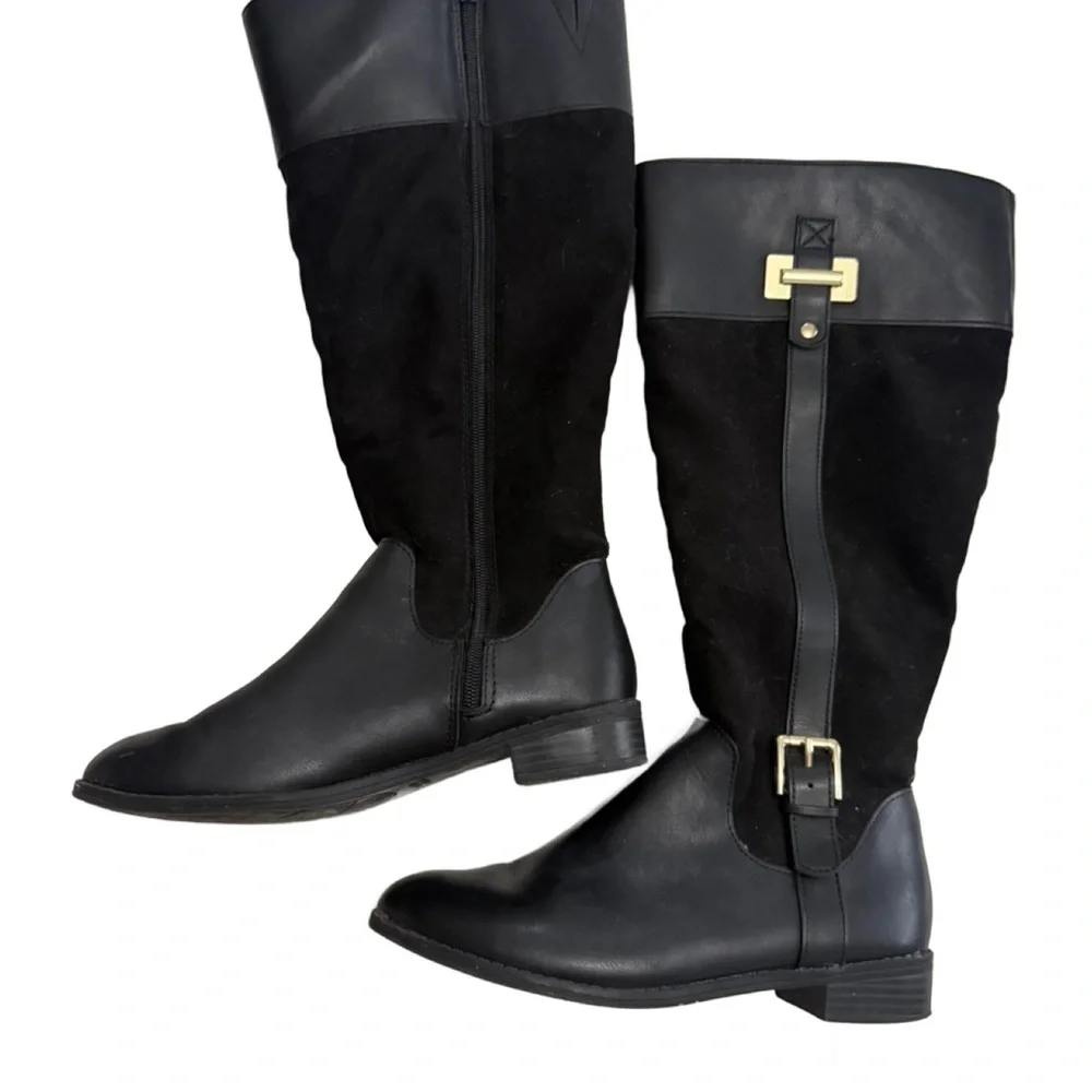 Karen Scott Deliee Black Riding Boots. Size 7M
